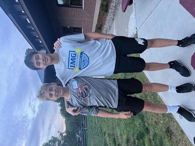 Briggs with a friend from IMG Academy