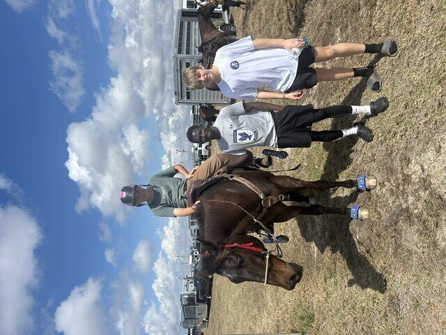 Briggs and his friend at his brother's rodeo