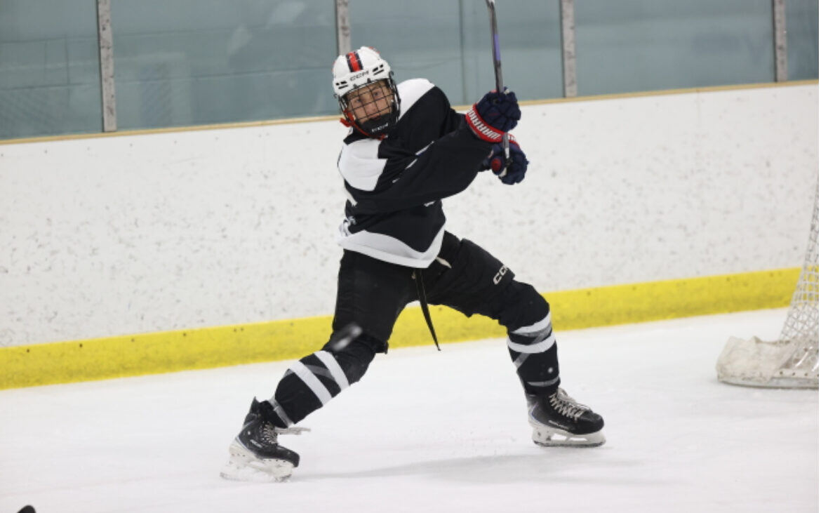 Briggs following through on a shot