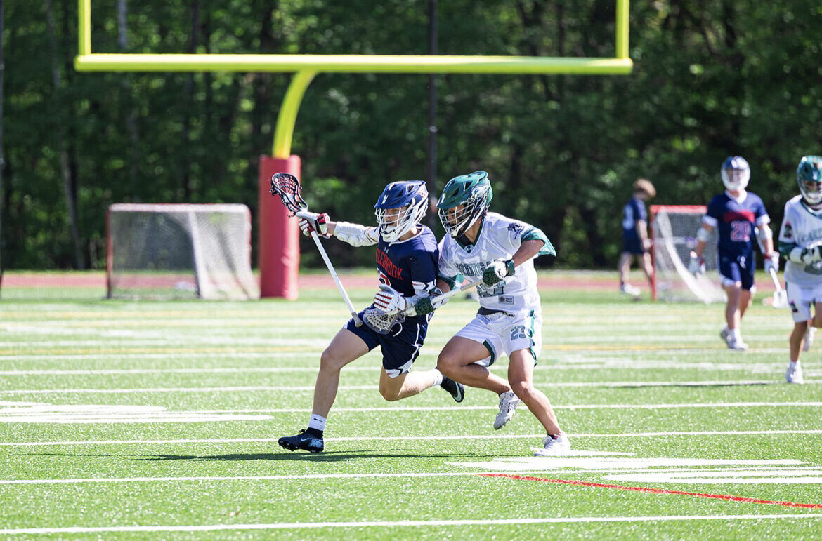 Briggs contesting the ball against an opponent