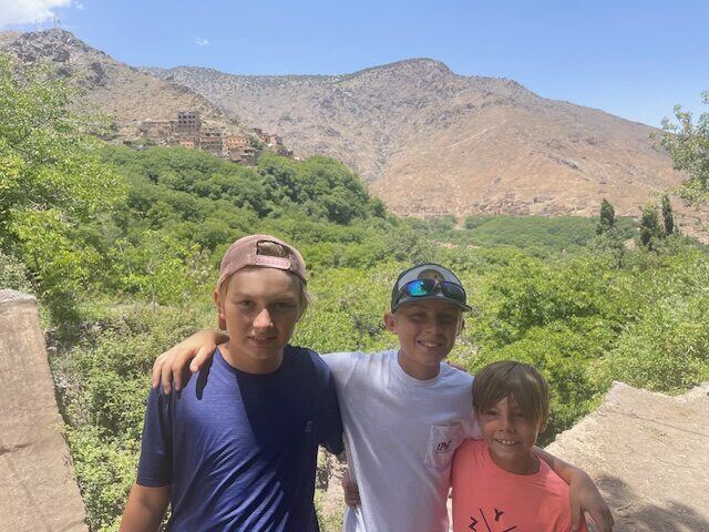 Briggs and his family exploring Morocco
