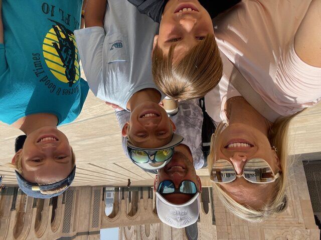 Briggs and his family exploring Morocco