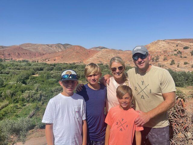Briggs and his family exploring Morocco