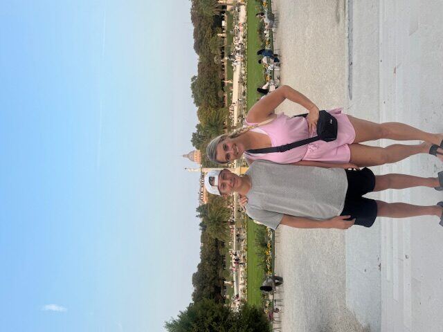 Briggs and his family exploring Paris, France