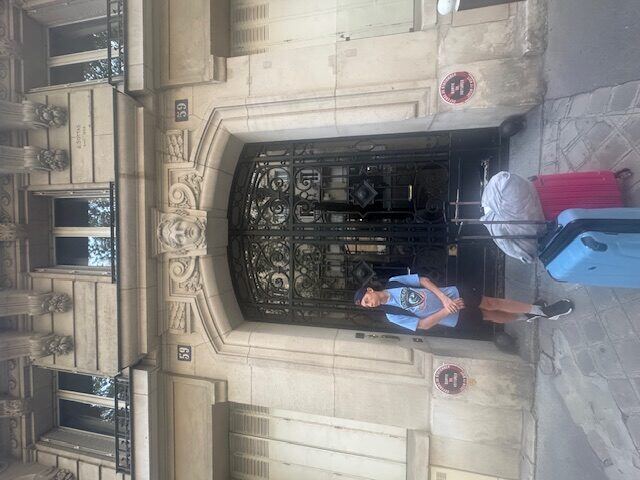 Briggs and his family exploring Paris, France