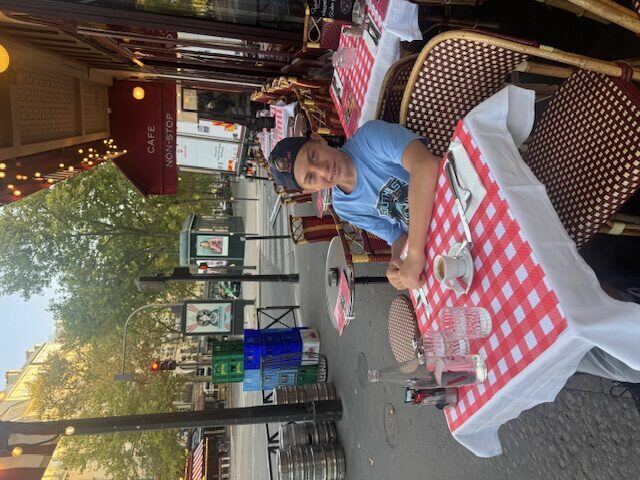 Briggs and his family exploring Paris, France