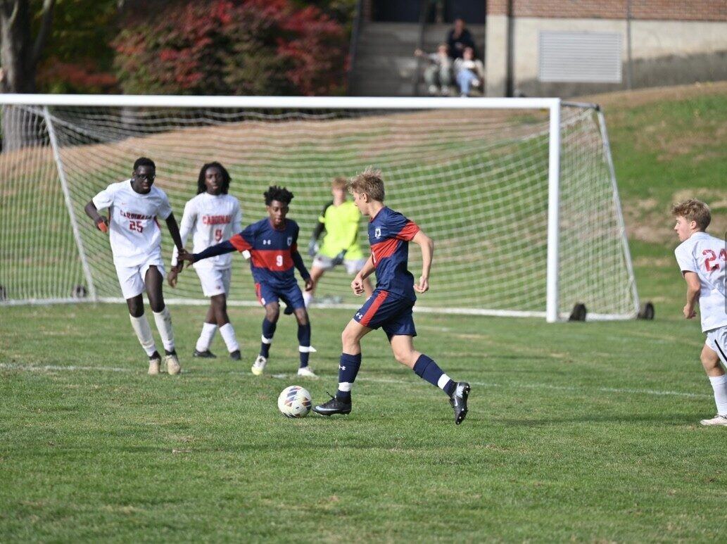Briggs on a breakaway against an opponent