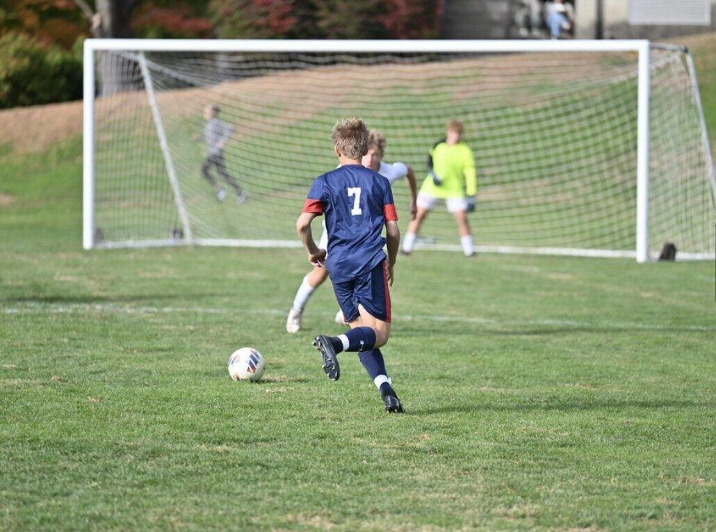 Briggs dribbling the ball