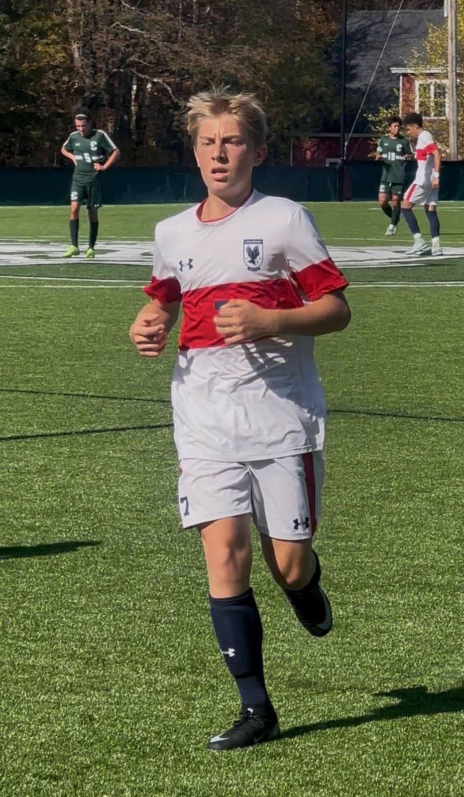 Briggs running during a match