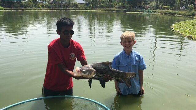 Briggs during his family's trip to Thailand