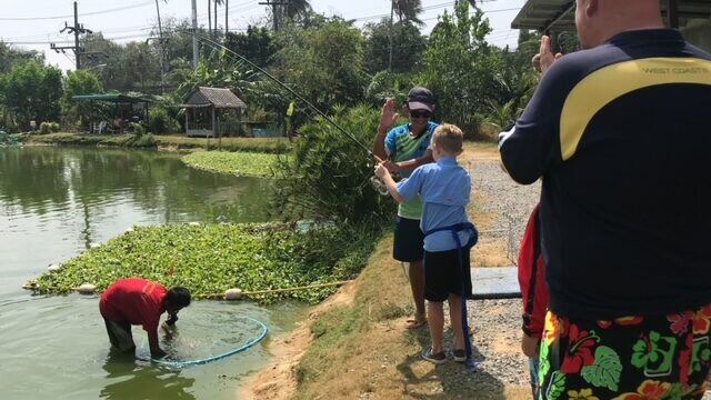 Briggs during his family's trip to Thailand