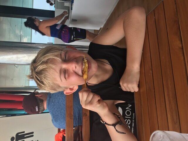 Briggs during his family's trip to Thailand