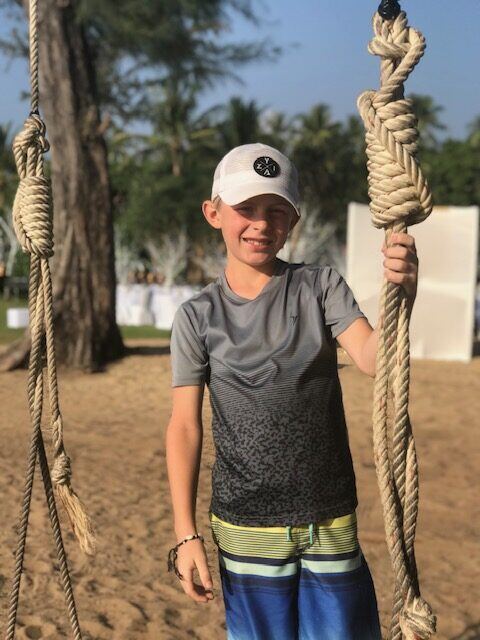 Briggs during his family's trip to Thailand