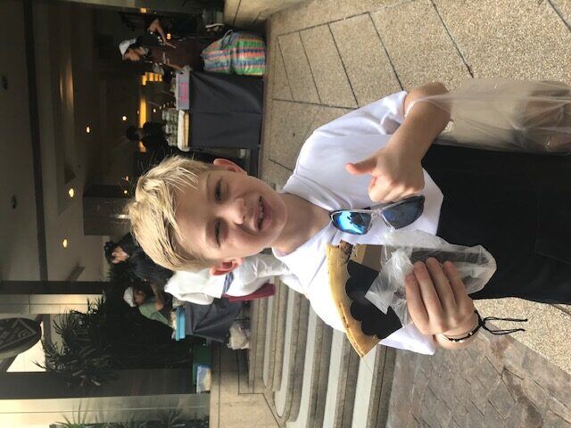 Briggs during his family's trip to Thailand