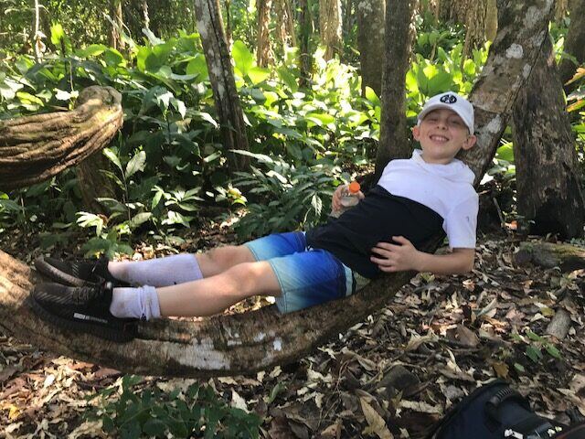 Briggs during his family's trip to Thailand