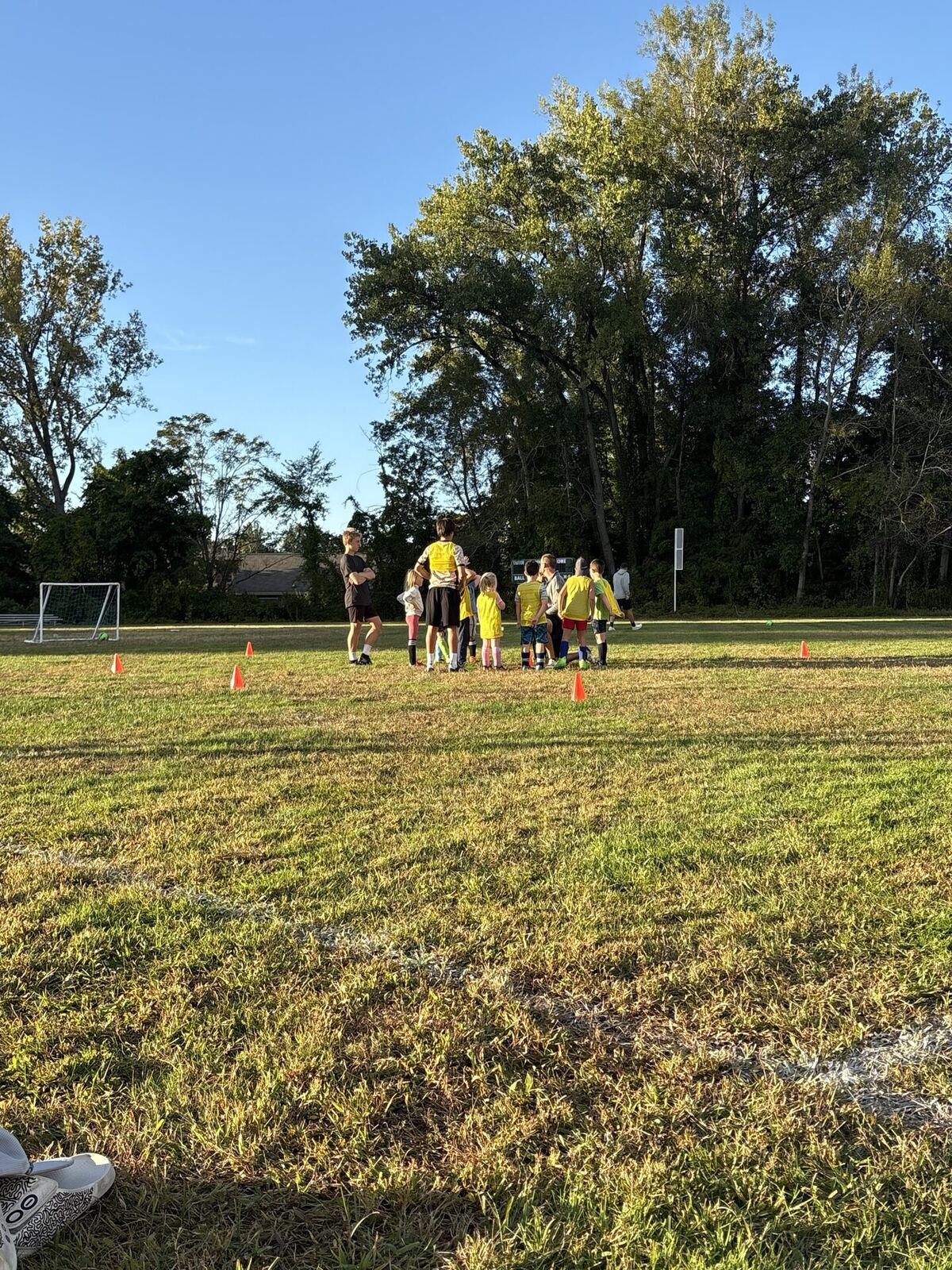 Briggs with youth soccer team